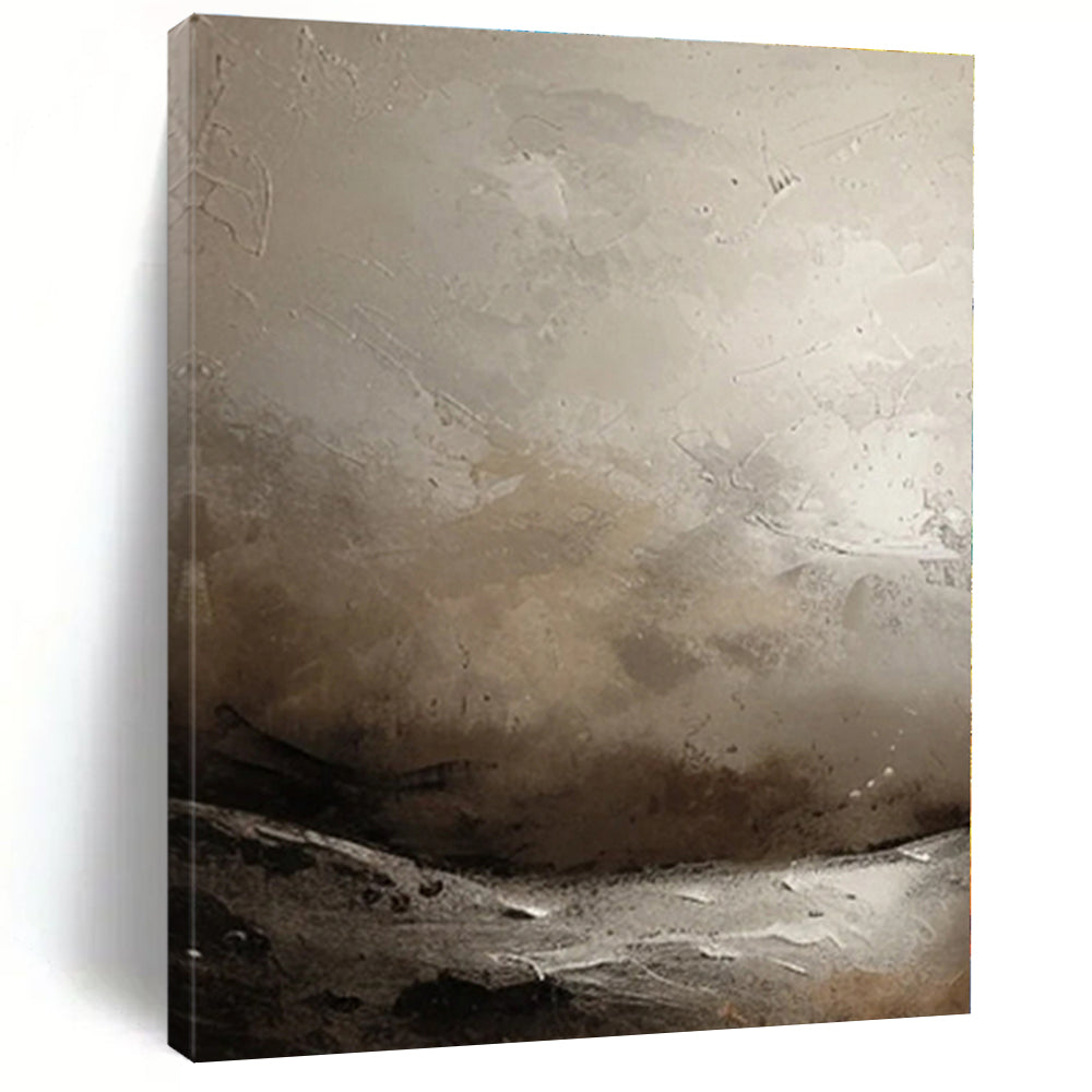 Vast Minimalist Hand-Painted Abstract Art for Sunroom Serenity Wall