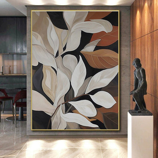 Colossal Hand-Painted Abstract Wall Art for Entryway First Impression LargeART0667