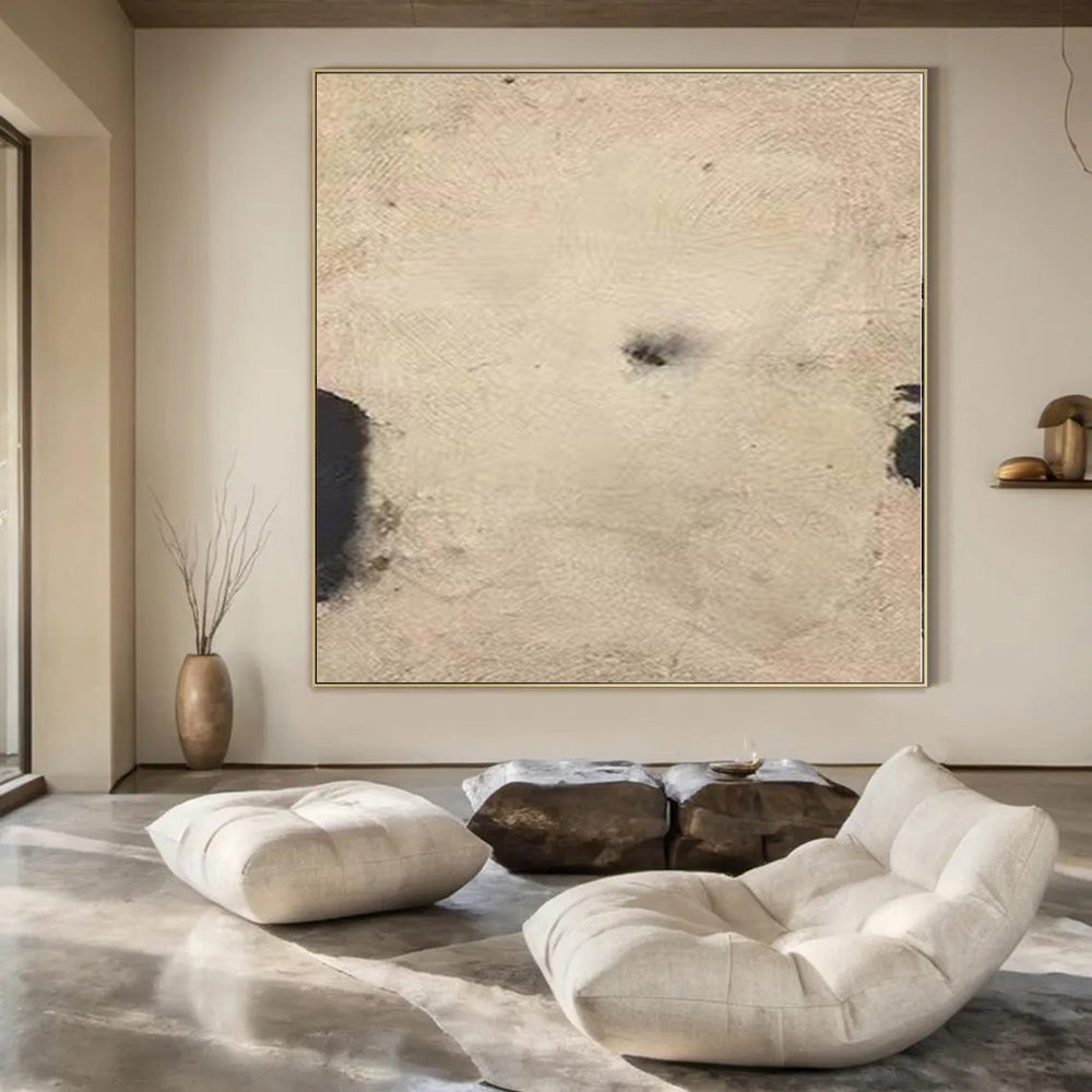 Gigantic Hand-Painted Modern Abstract Mural for Dining Room Alcoves