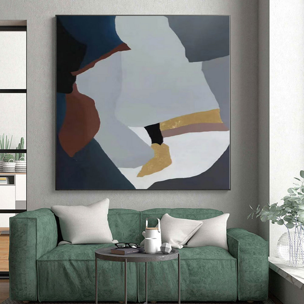 Staggering Custom Abstract Painting for Hallway Passage
