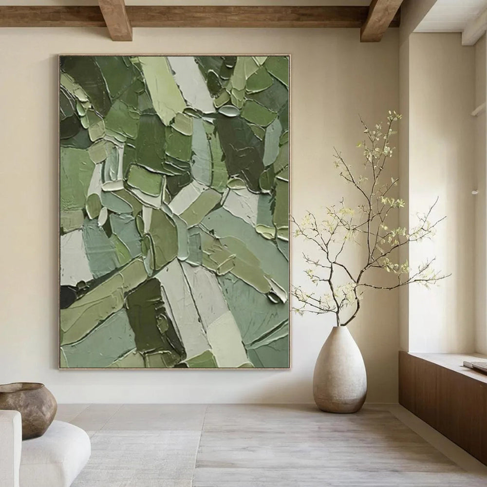 Giant Abstract Art for Petio (Pet + Patio) Spaces - Hand-Painted Mixed Media on Canvas