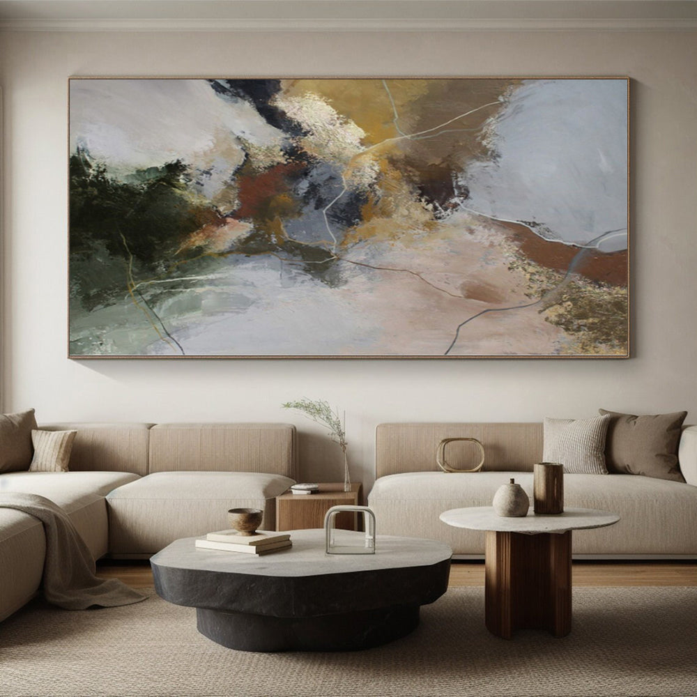 Large Custom Abstract Art for Bathroom Vanity Walls