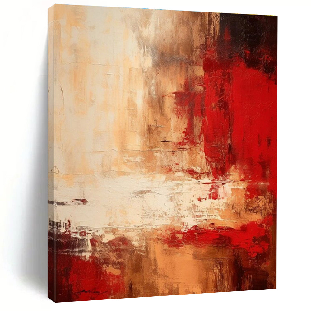 Giant Contemporary Abstract Painting for Home Theater Screen Surround in Modern Setups