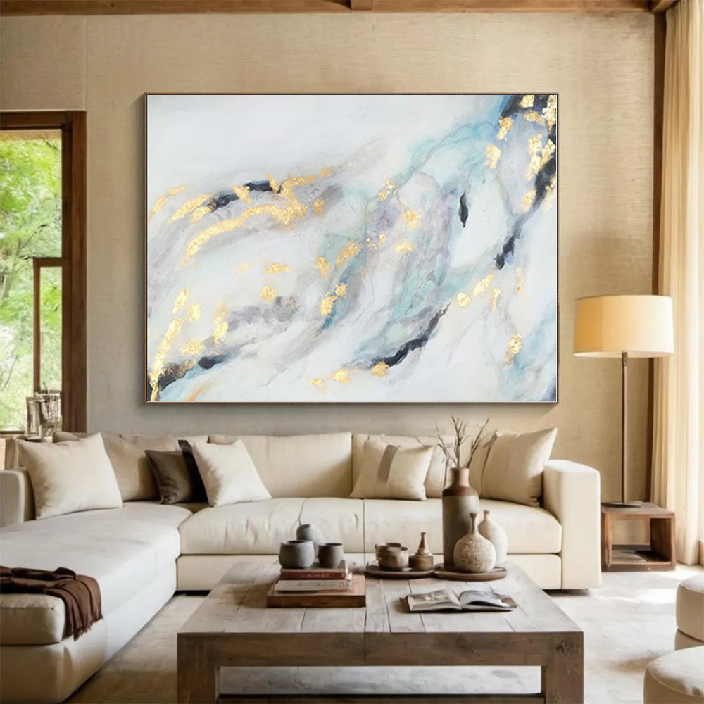 Super-Sized Custom Abstract Canvas for Kids’ Playroom Climbing Wall Area
