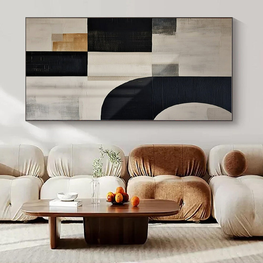 Hand-Painted Bespoke Abstract Mural for Hallway and Office
