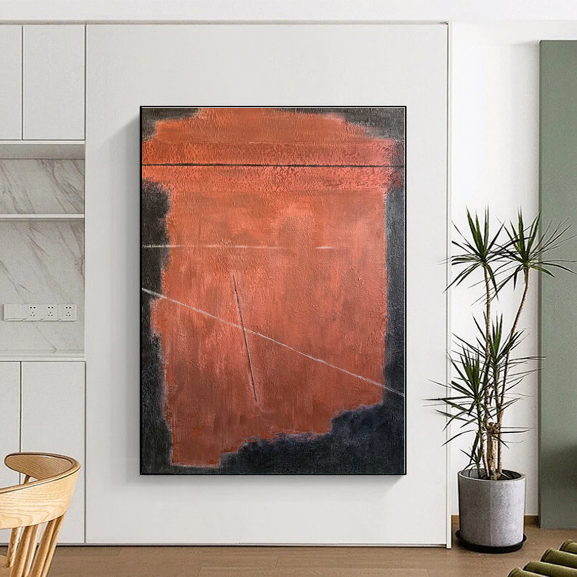 Enormous Made-to-Order Abstract Wall Art for Entryway Coat Closet Wall