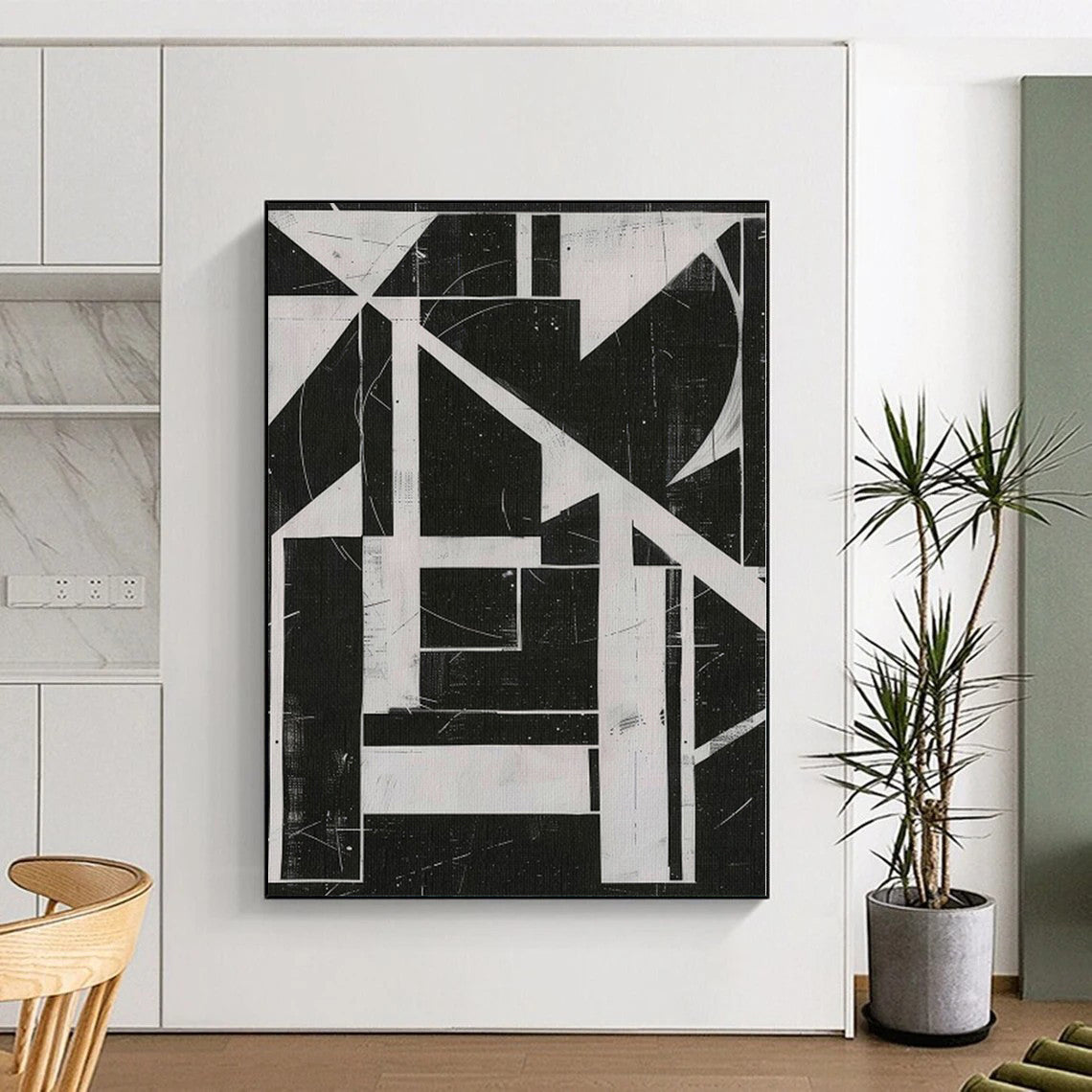 Immense Made-to-Order Abstract Painting for Home Music Studio Walls