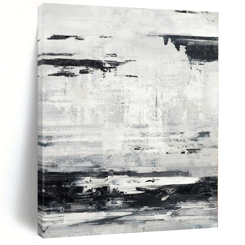 Huge Hand-Painted Contemporary Abstract Canvas for Dining Room Ceilings