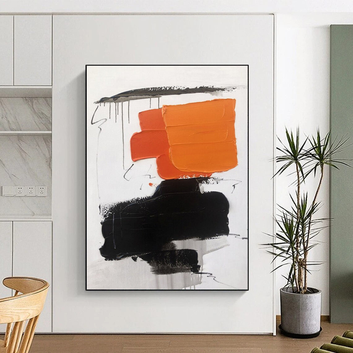 Huge Modern Abstract Art for Basement Home Theater Immersive Design