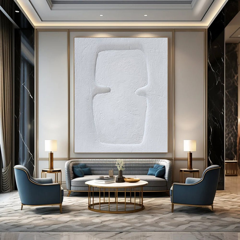 Colossal Hand-Painted Contemporary Abstract Canvas for Grand Hotel Ballrooms