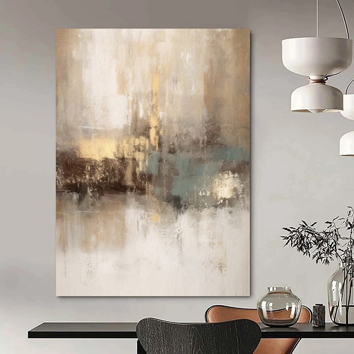 Extra-Vast Hand-Painted Modern Abstract Artwork for Villa Wine Cellars