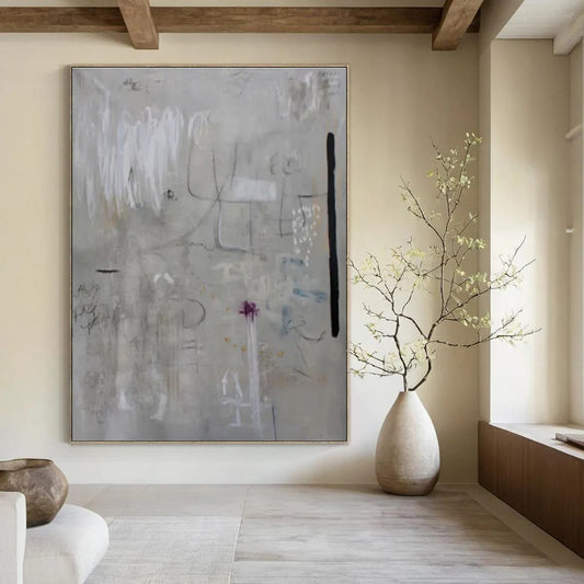 Hand-Painted Personalized Abstract Mural for Living Room & Office