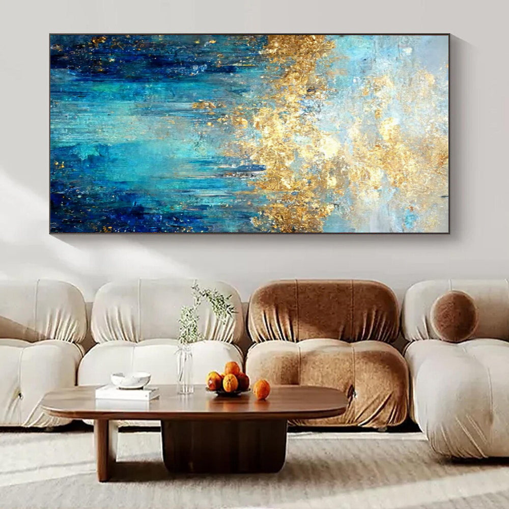 Gigantic Hand-Painted Modern Abstract Art for Villa Oceanfront Lounges
