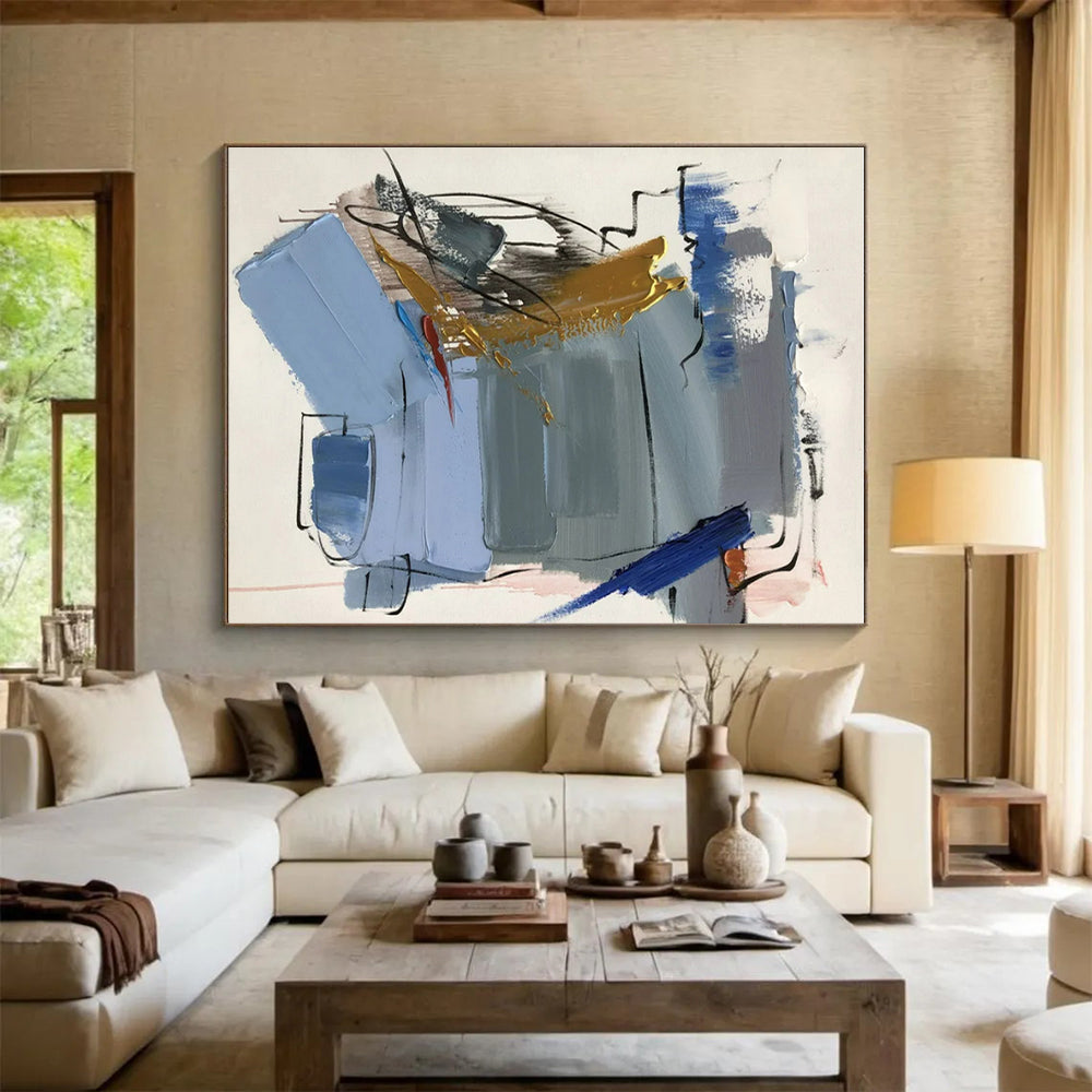 Super-Sized Contemporary Abstract Art for Home Theater Screen Surround