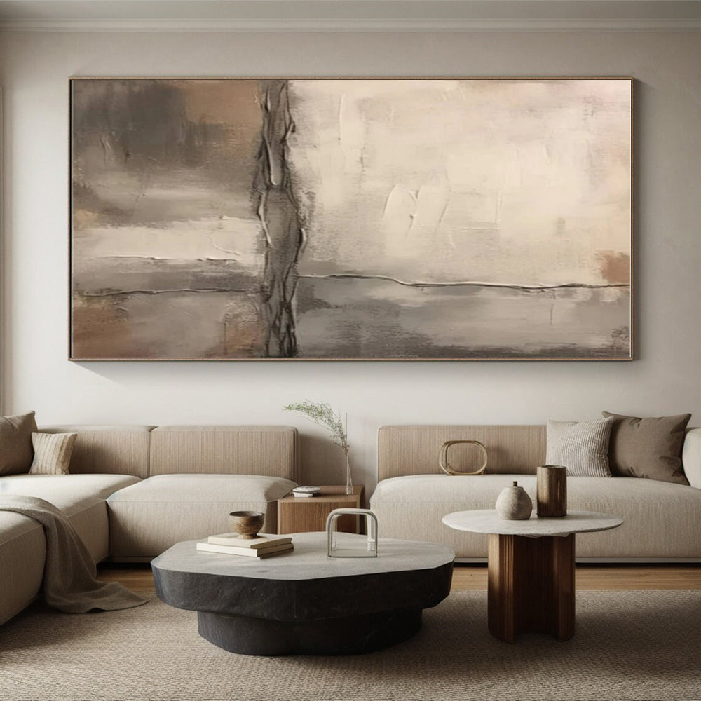 Monumental Abstract Canvas for Nursery Changing Table Wall