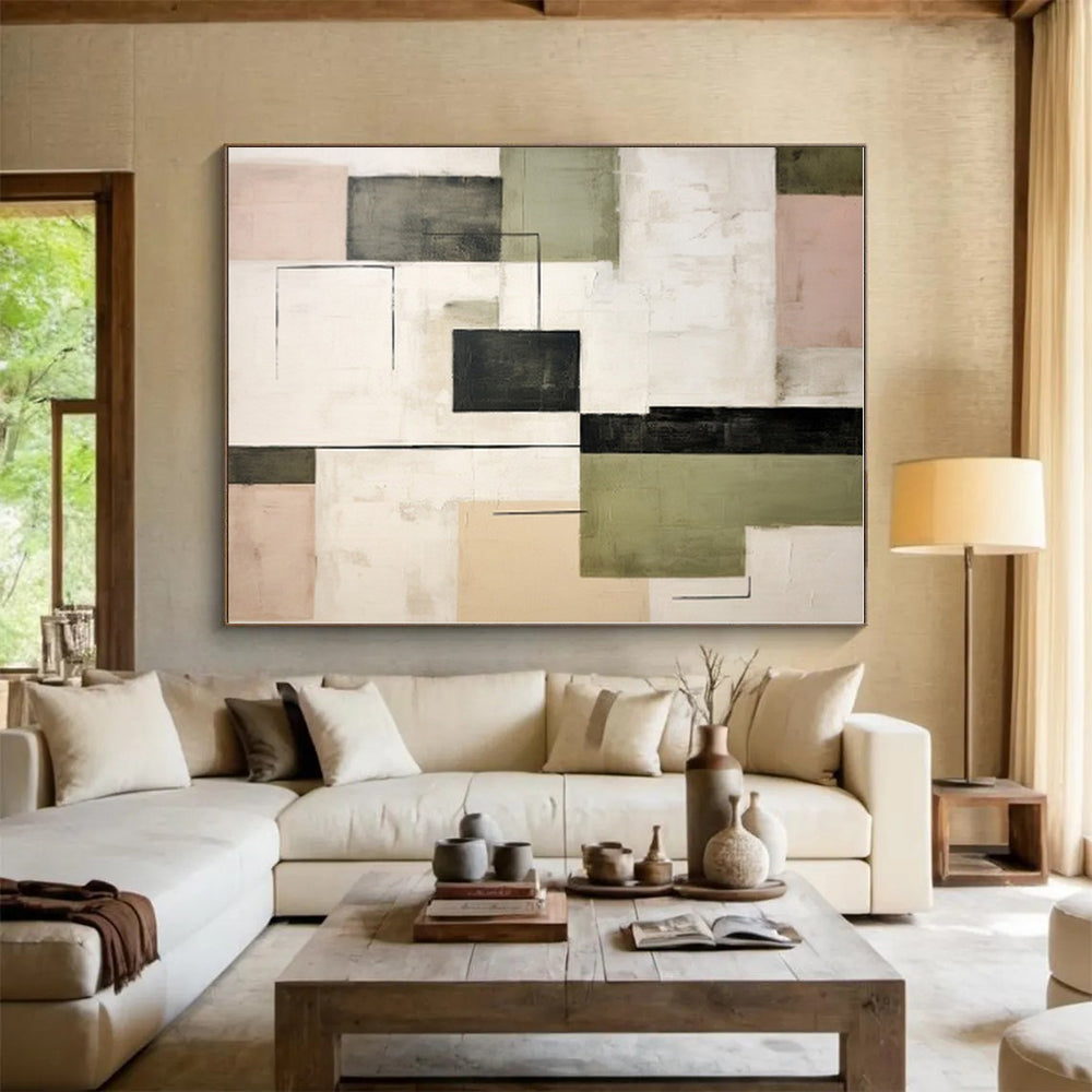 Enormous Customized Abstract Wall Art for Entryway Console Table Focal Point