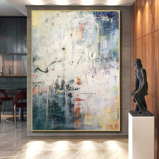 Monumental Custom Abstract Canvas for Greenhouse Potting and Plant Care Areas