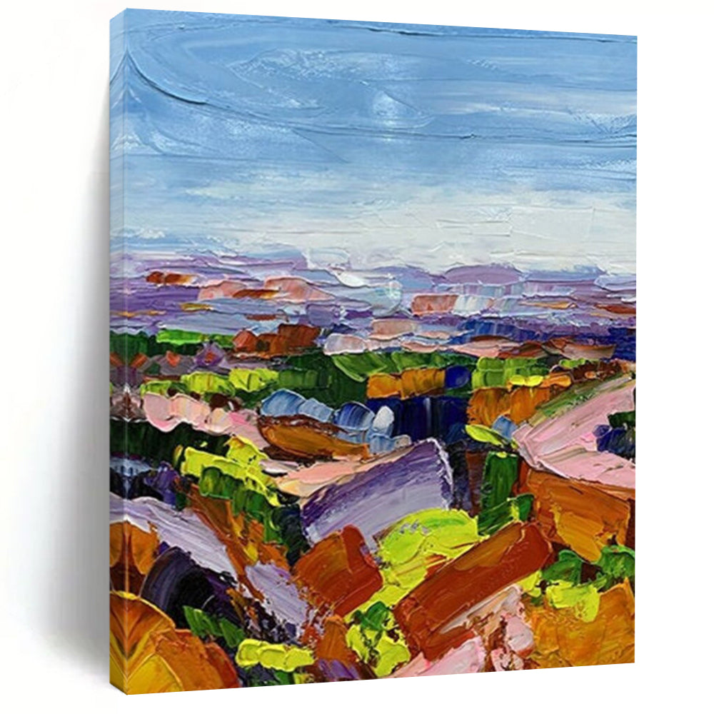 Custom Hand-Painted Big-Size Abstract Paintings for Hotel & Entryway DTP276