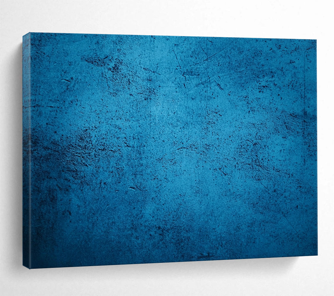 Solid Blue Textured Background - Minimalist Abstract Painting On Canvas HB0470