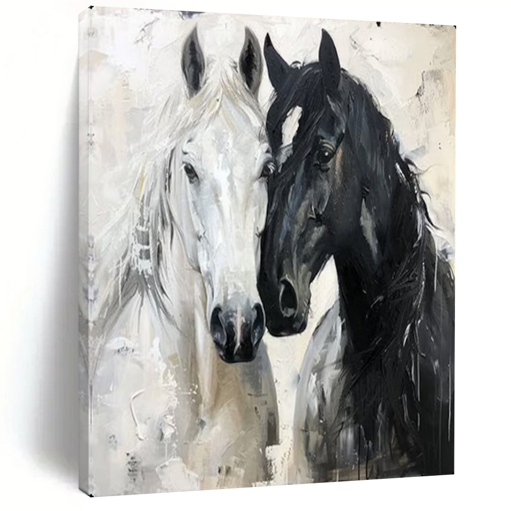 Hand-Painted Large-Scale Textured Abstract Canvas Art for Office & Dining Room LargeART2122