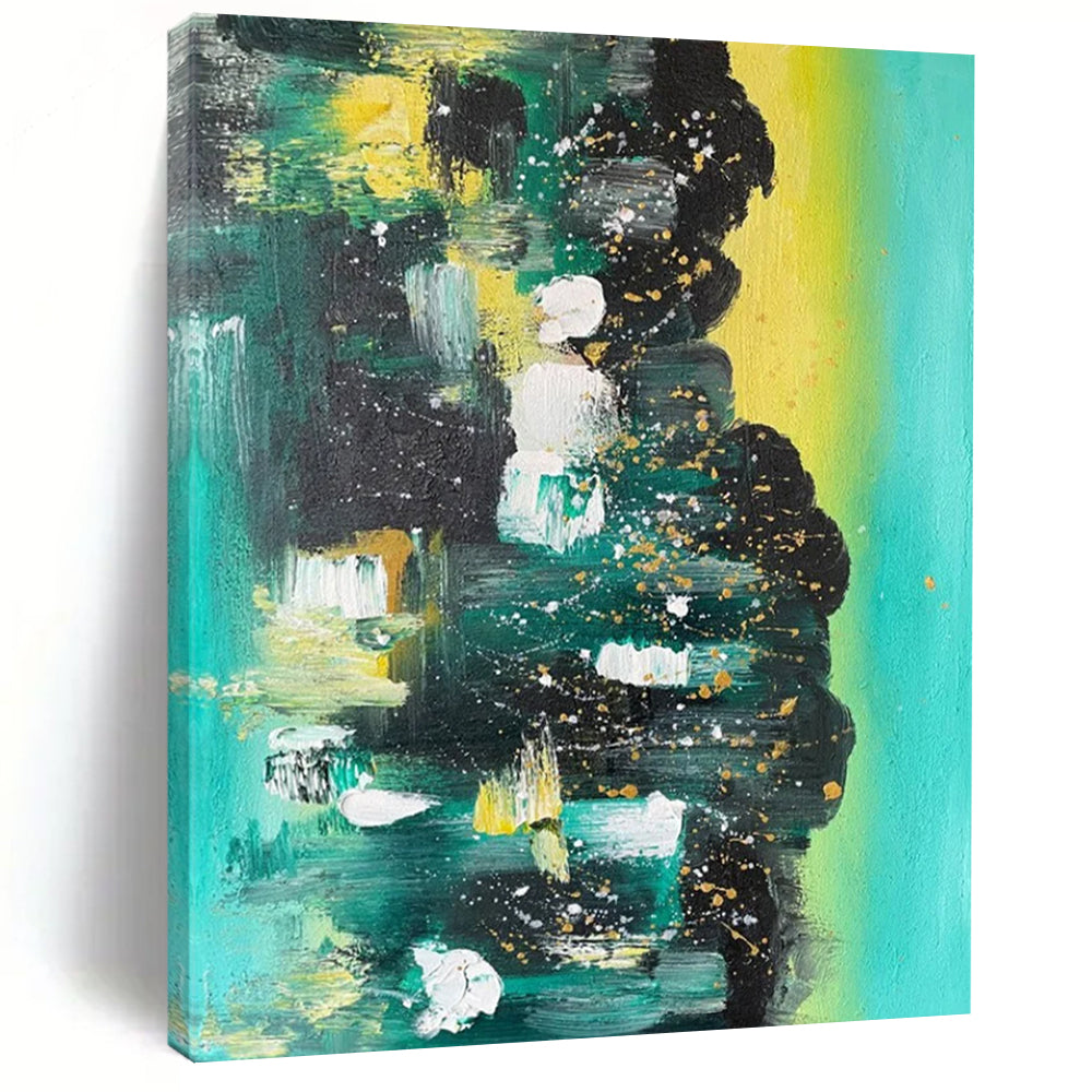 Extended - Sized Hand - Painted Custom Abstract Canvas for Bedroom and Hallway DTP038
