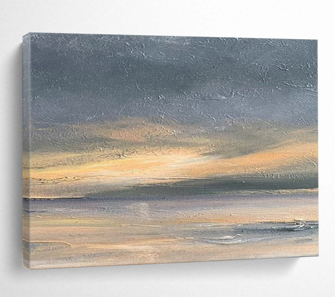 Muted Sunset Landscape Abstract - Calming Office Retreat DLZ016