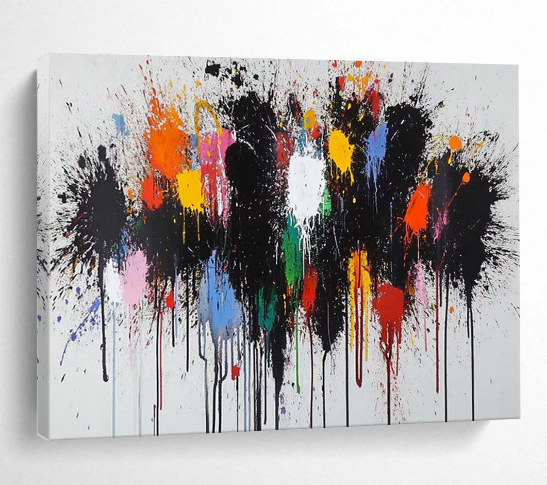 Bold Color Splash Abstract - Modern Living Room or Office Statement DLZ193