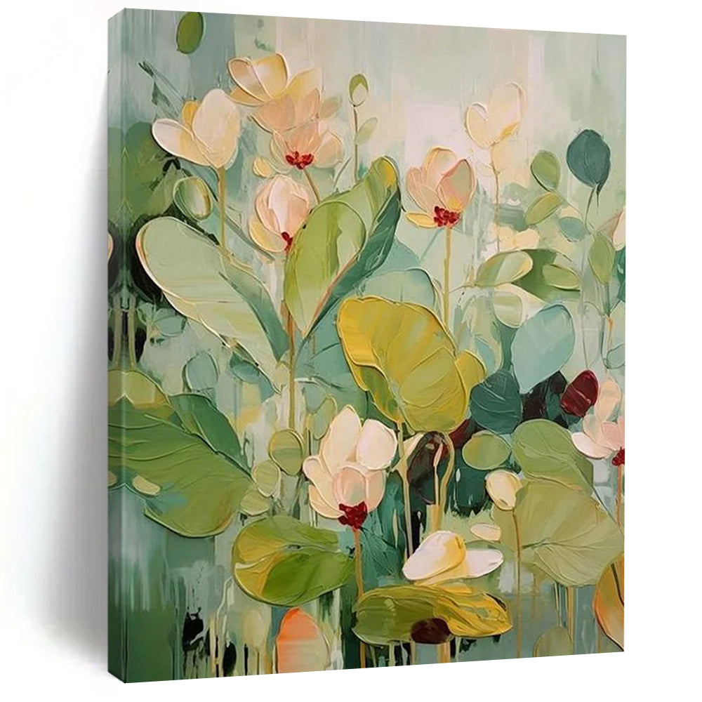Hand-Painted Large Custom Abstract Art: Textured Details for Hotel & Hallway DTP319