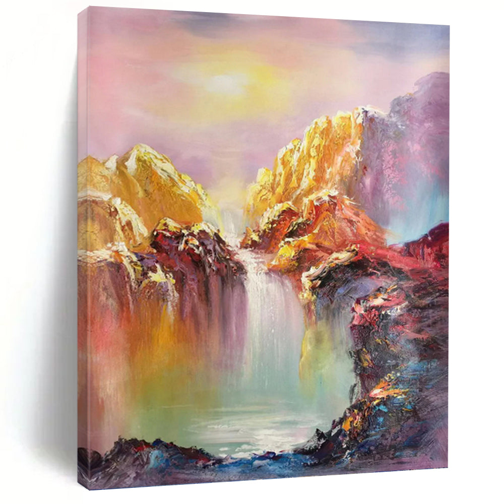Inviting Hand - Painted Textured Abstract for Dining Room & Entryway DKH1279