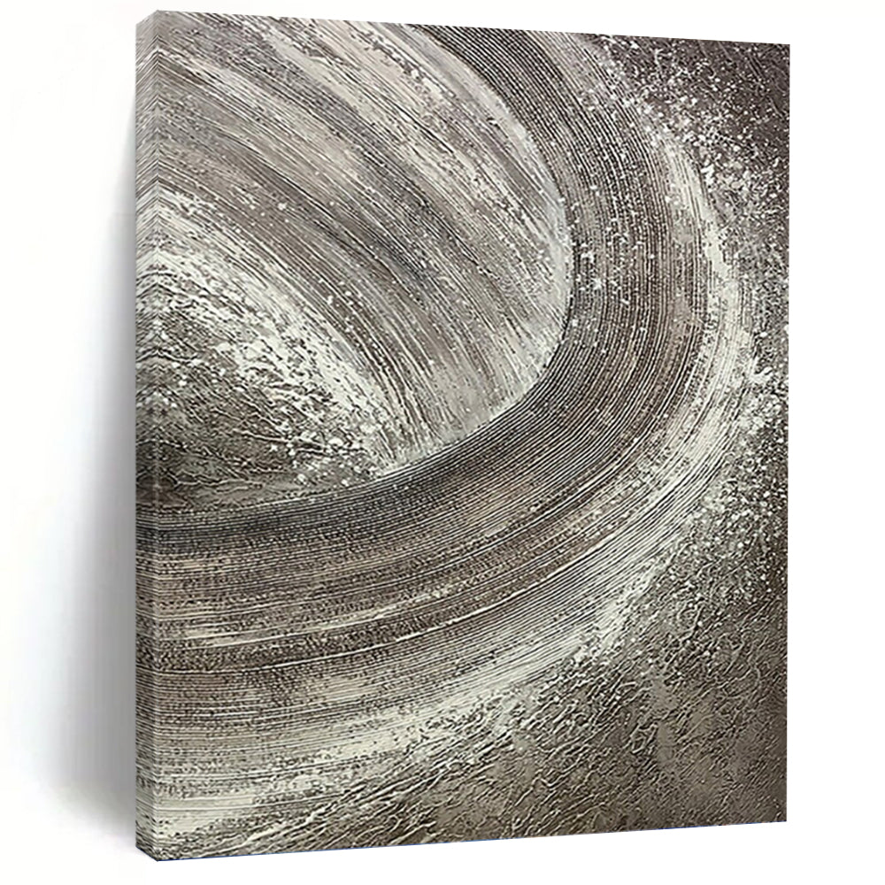 Grandiose - Extent Vertical Hand - Painted Textured Custom Abstract Crescendo, for Office and Bedroom DKH1542