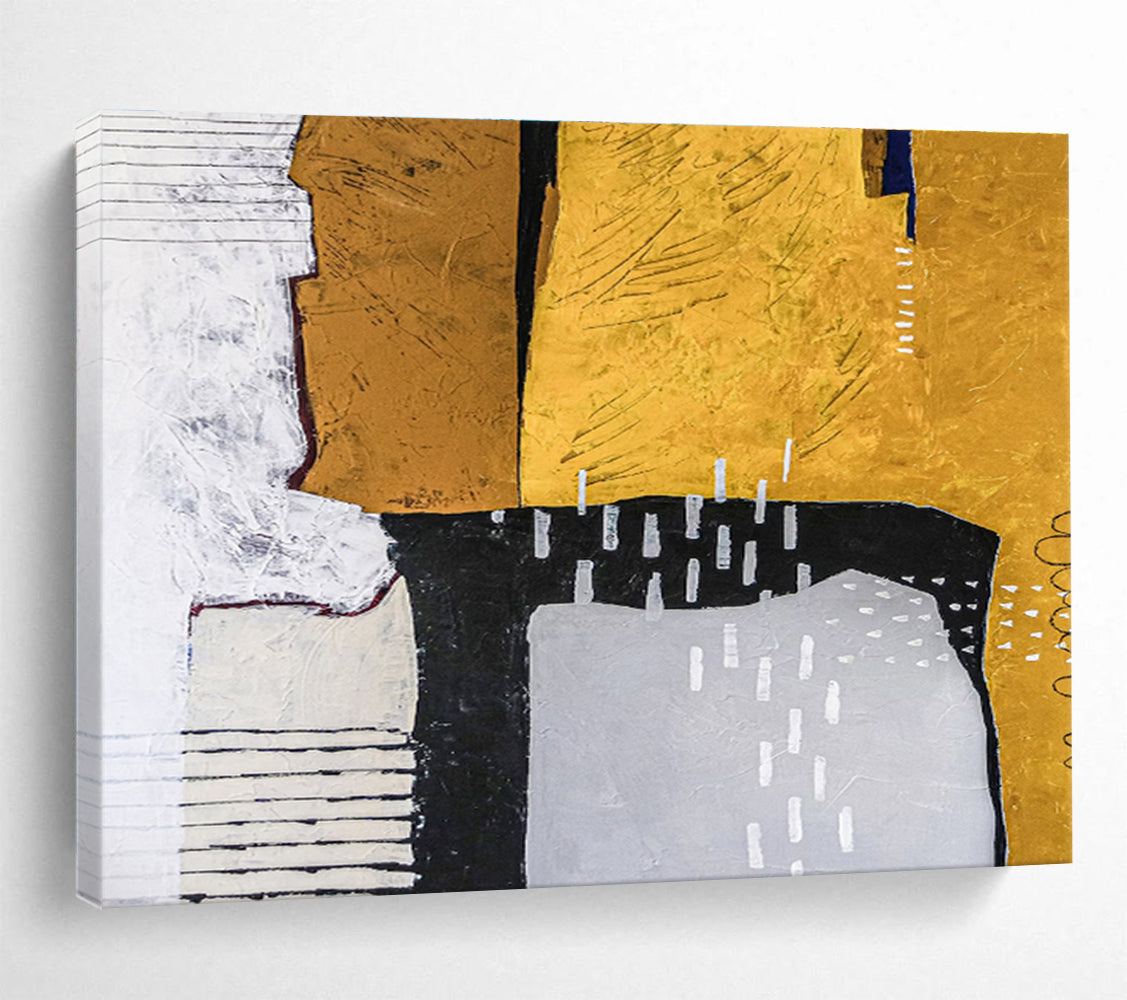 Large - Format Hand - Painted Textured Abstract Painting for Entryway & Bedroom DKH574