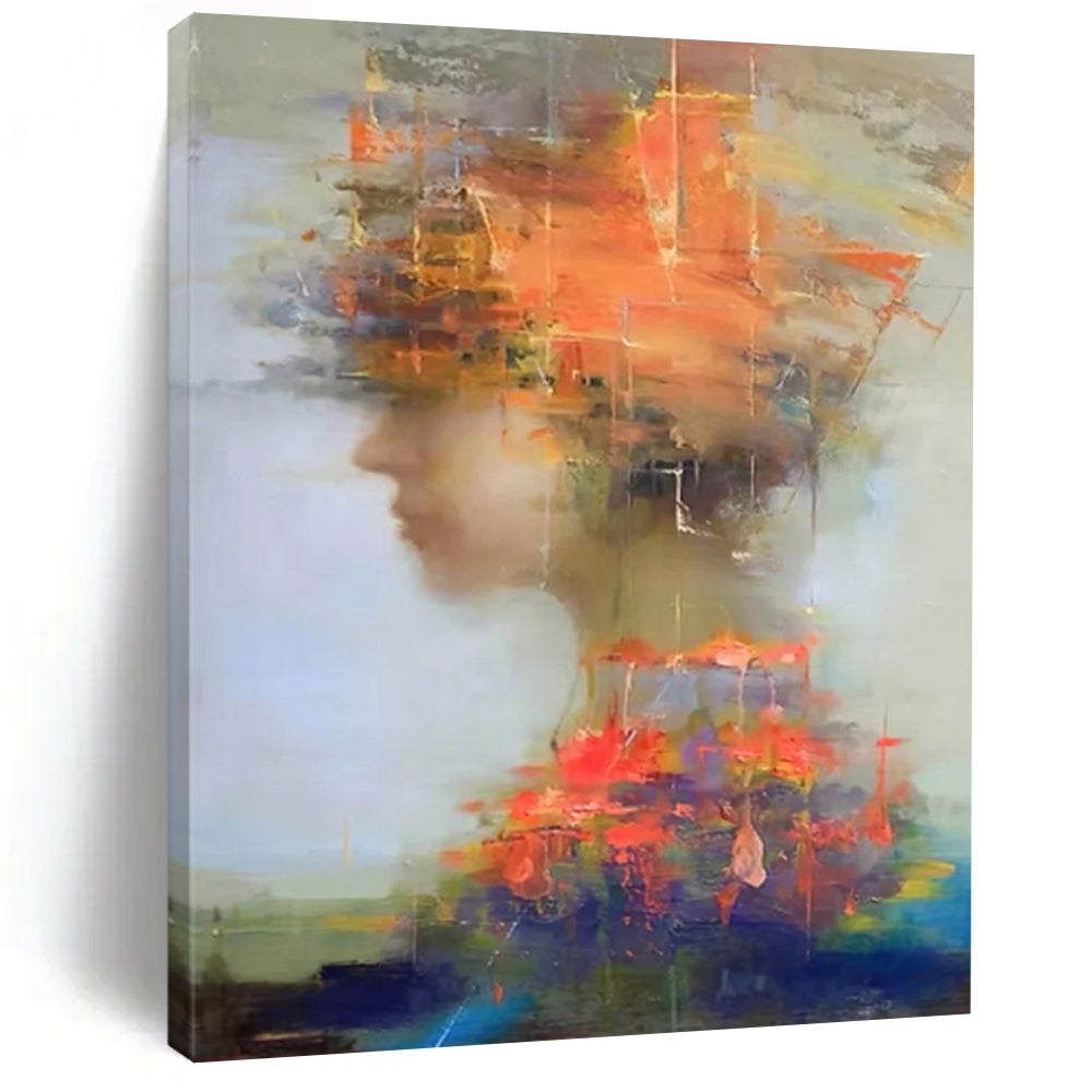 Custom Abstract Paintings: Big Sizes, Textured Excellence for Living Room & Bar DTP318