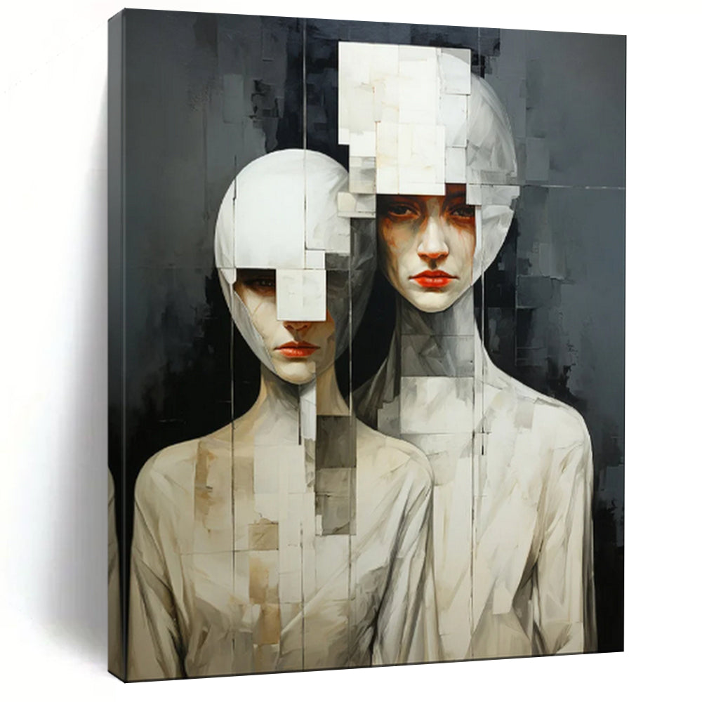 Custom Hand-Painted Abstract Painting for Office & Dining Room LargeART1895