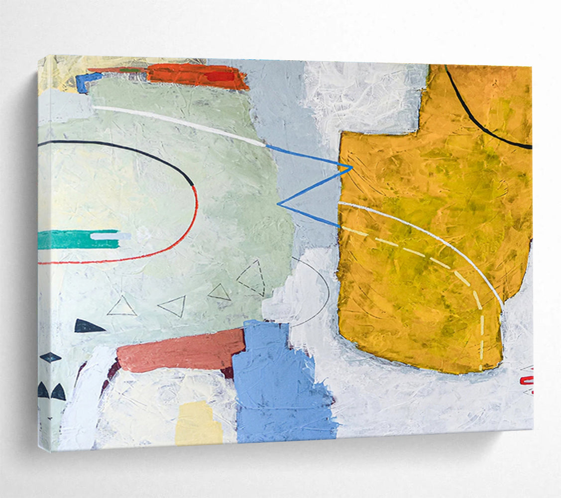 Striking Hand - Painted Abstract Painting for Entryway & Bar DKH559