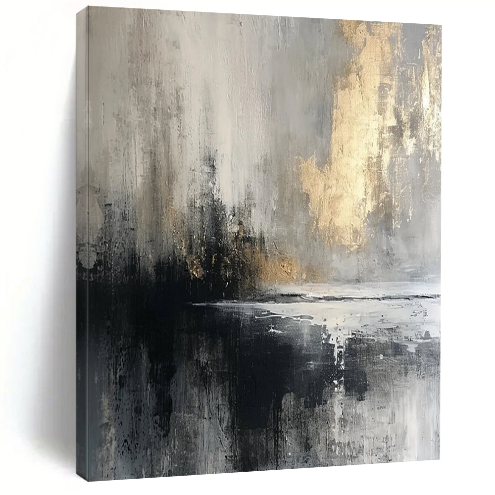 Super - Sized Hand - Painted Textured Custom Abstract Gem for Bedroom and Hotel DTP067
