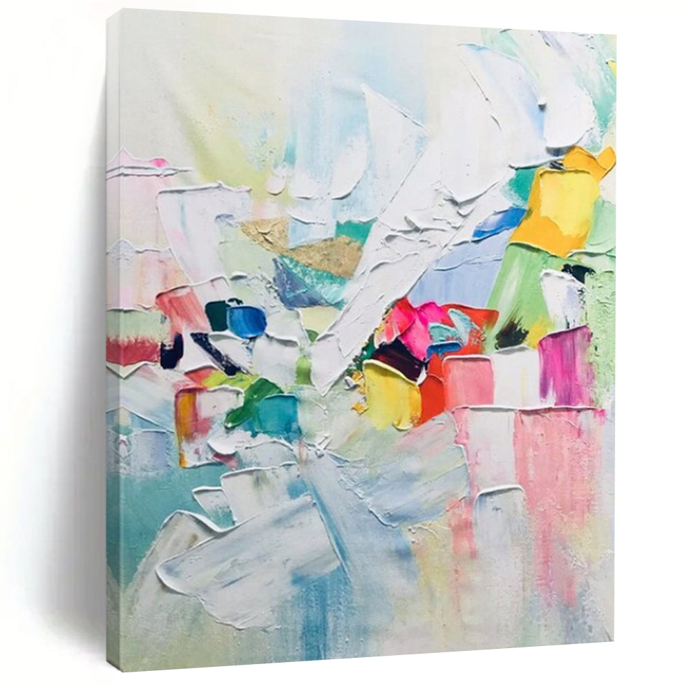 Hand-Painted Large Abstract Creations: Textured Details for Office & Hallway DTP267
