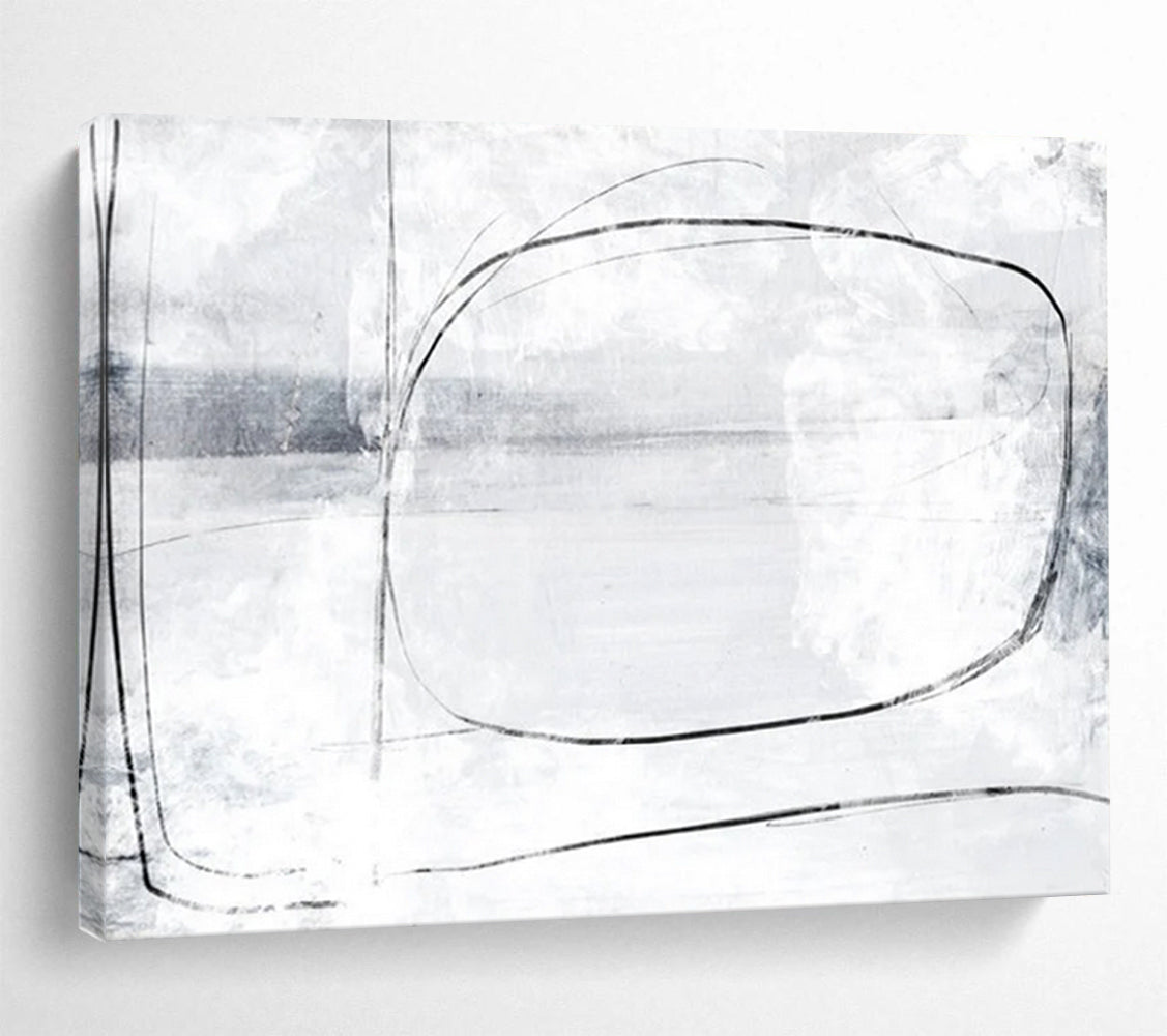Minimalist Line Landscape - Oversized Calm Living Room Art DLZ140