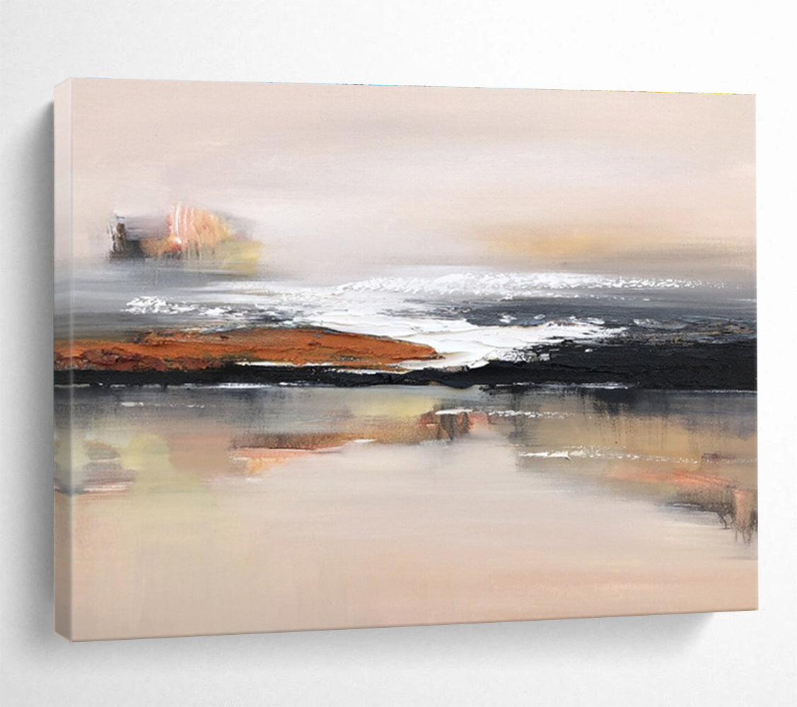 Energetic Large Abstract Canvas with Vivid Textured Shapes for Living Room & Hotel Suite DKH914