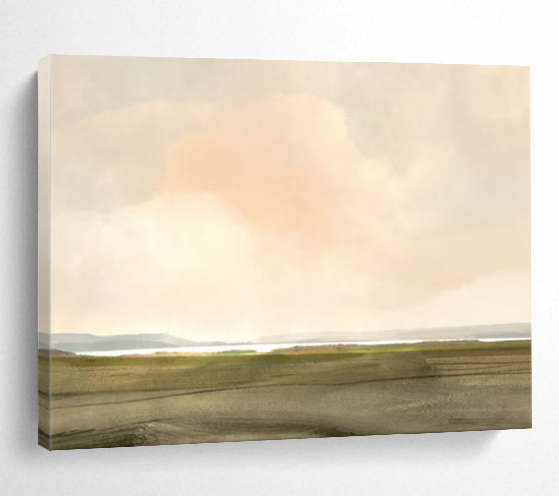 Soft Pastel Landscape - Large Serene Living Room Art DLZ121