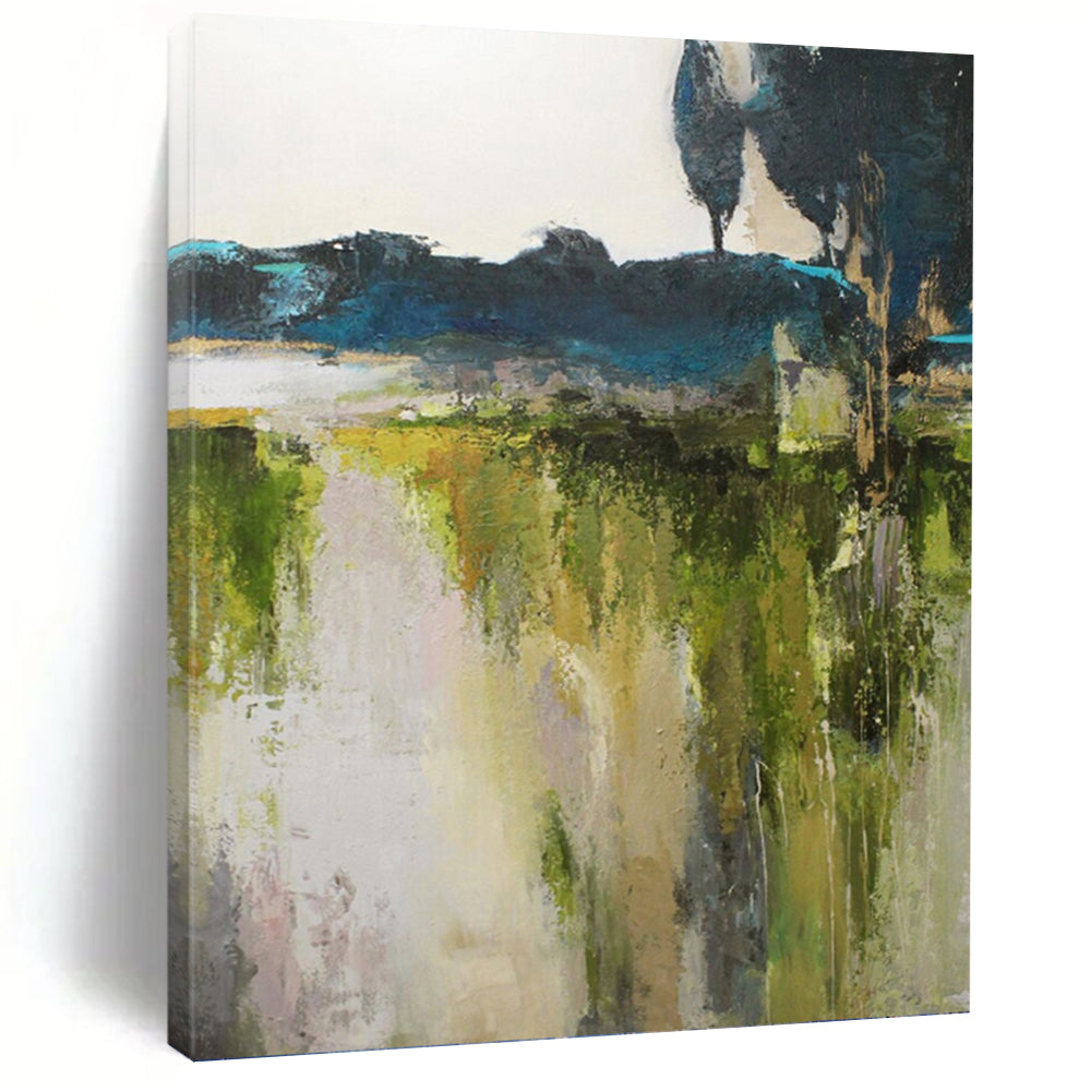 Oversized Custom - Rendered Hand - Painted Textured Abstract Painting for Dining Room & Hallway DKH1022