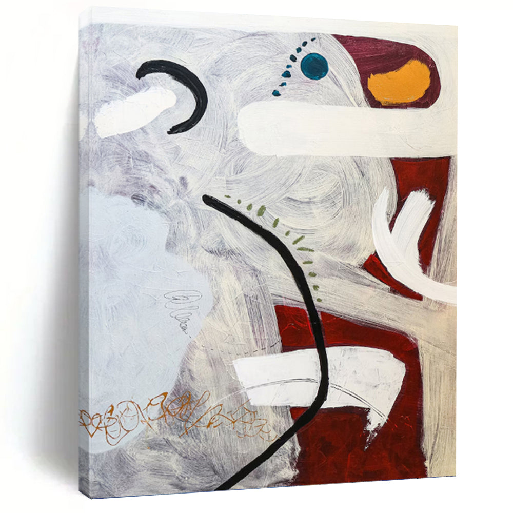 Bespoke Hand - Painted Textured Canvas Abstract for Living Room & Dining Room DKH1091