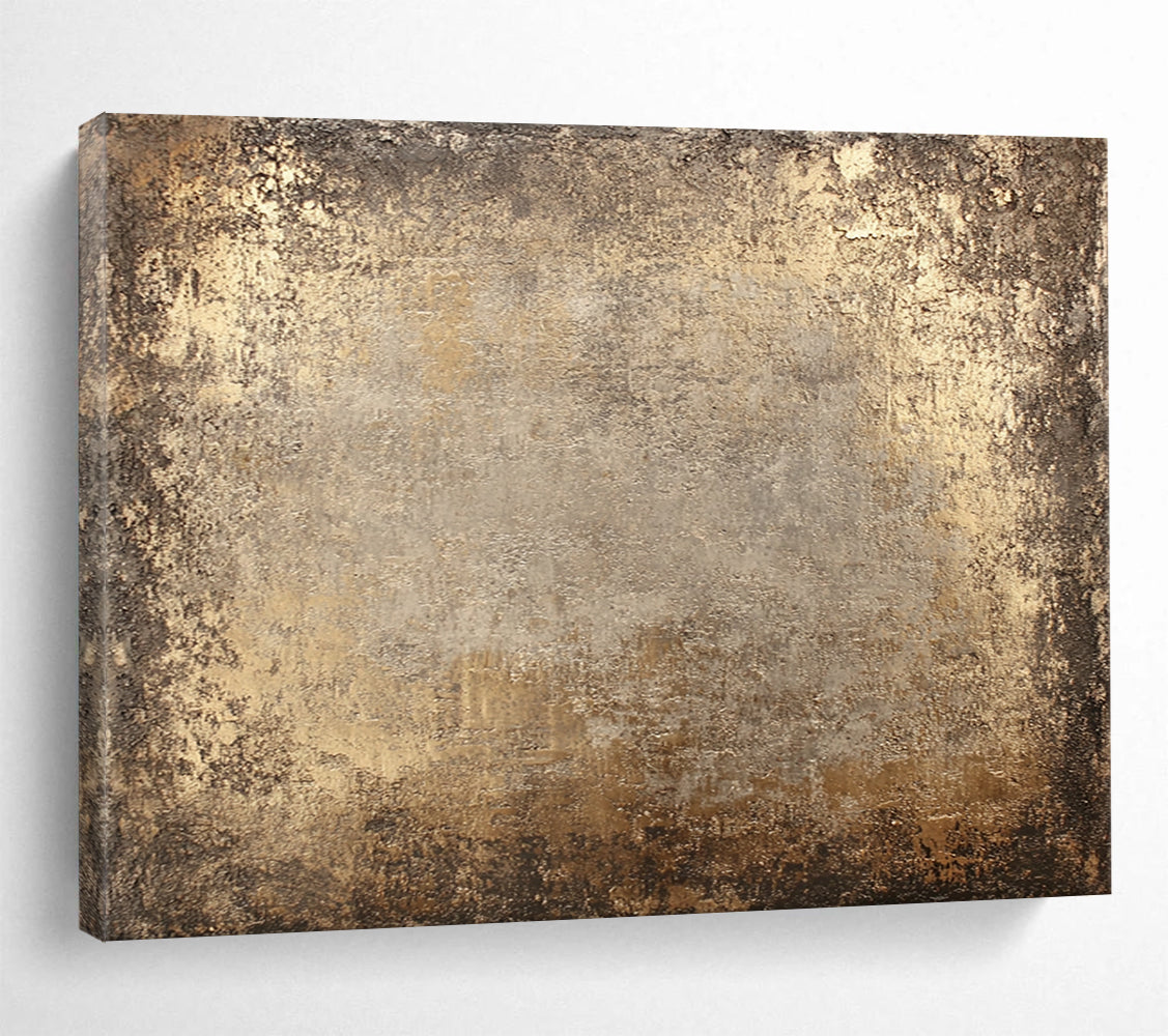 “Earthy Textured Background” - Brown, Gray, Textural Abstract Painting On Canvas HB0694
