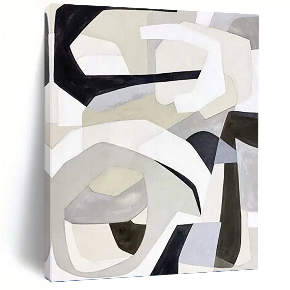 Creatively Curated Hand - Painted Textured Canvas Mural for Bar & Hotel Lobby DKH1141