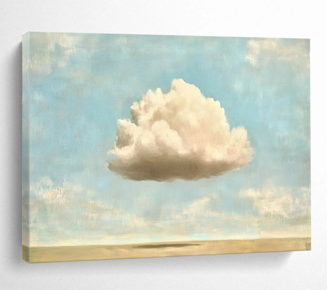 “Lonely Cloud” - Blue, White, Cloud, Landscape Painting On Canvas HB0753