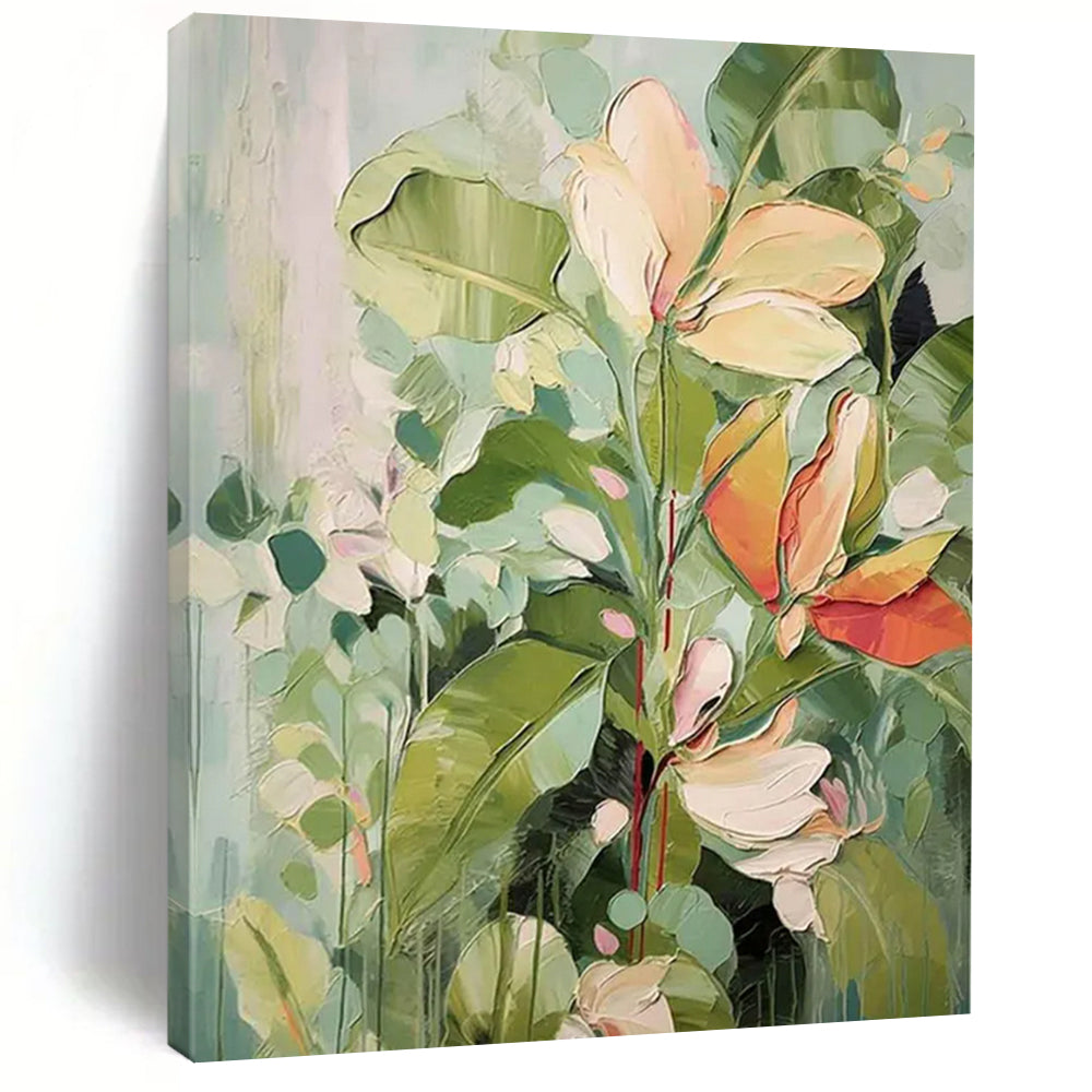 Luminary Trails: Oversized Hand - Painted Textured Custom Abstract Painting for Bedroom and Office DTP083