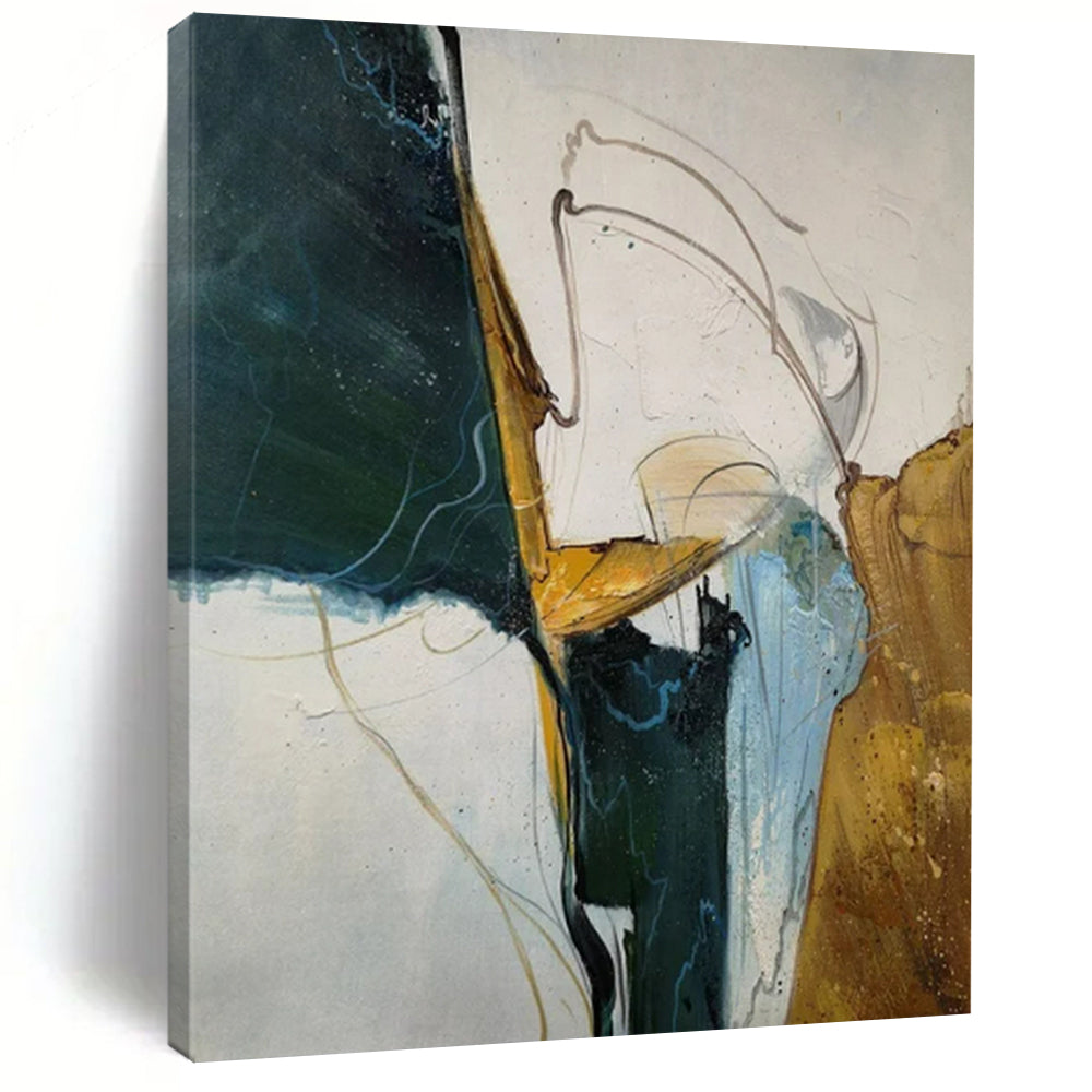 Oversized-Scale Hand-Painted Abstract Canvas for Bedroom & Office LargeART2338