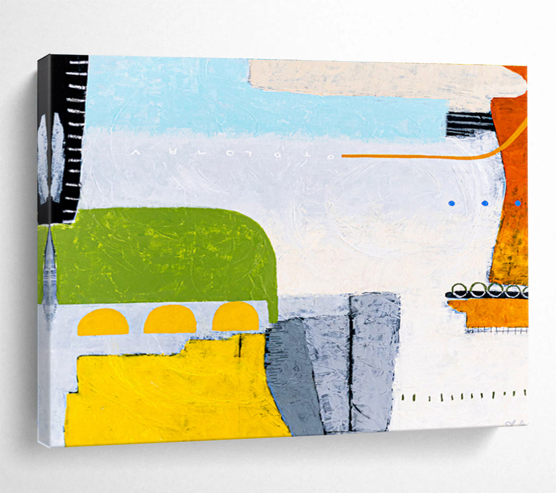 Large - Format Hand - Painted Abstract Painting for Entryway & Bedroom DKH545