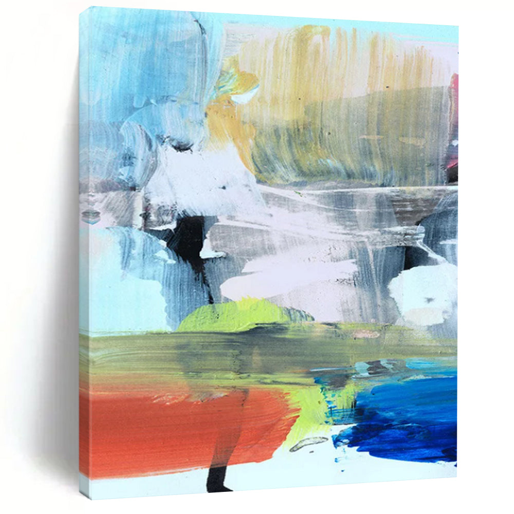 Large Custom Abstract Paintings: Handmade Textures for Bedroom & Office DTP245