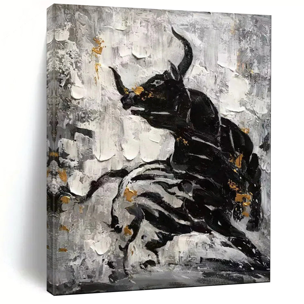 Edgy & Contemporary Hand-Painted Custom Abstract Painting for Bar & Hotel LargeART1968