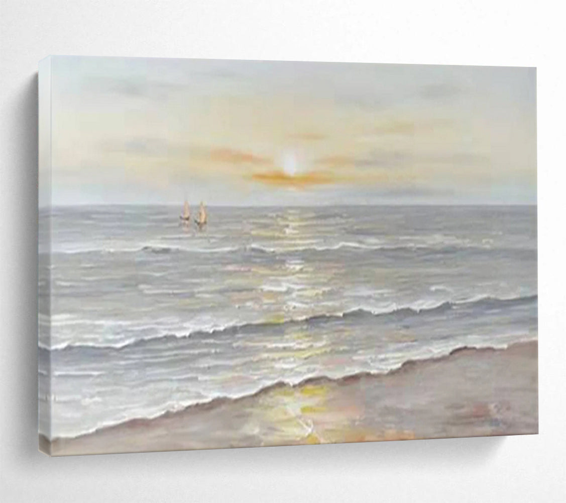 Serene Sea Sunset - Calming Living Room or Bedroom Art DLZ249